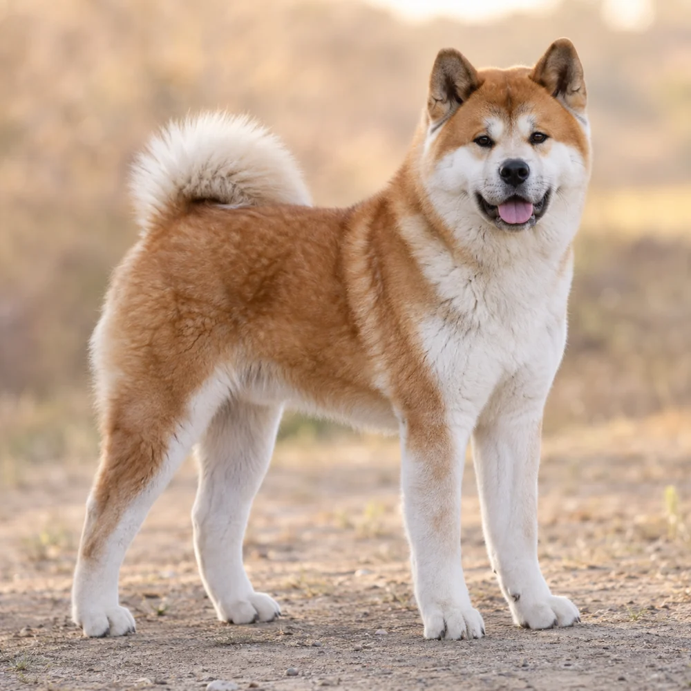 American Akita · AI 生成的写实犬种图像,供外观参考。
