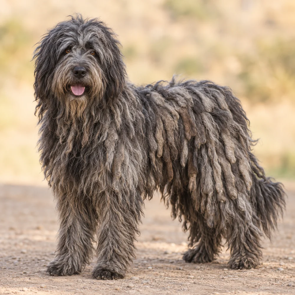 Bergamasco Shepherd Dog · AI 生成的写实犬种图像,供外观参考。