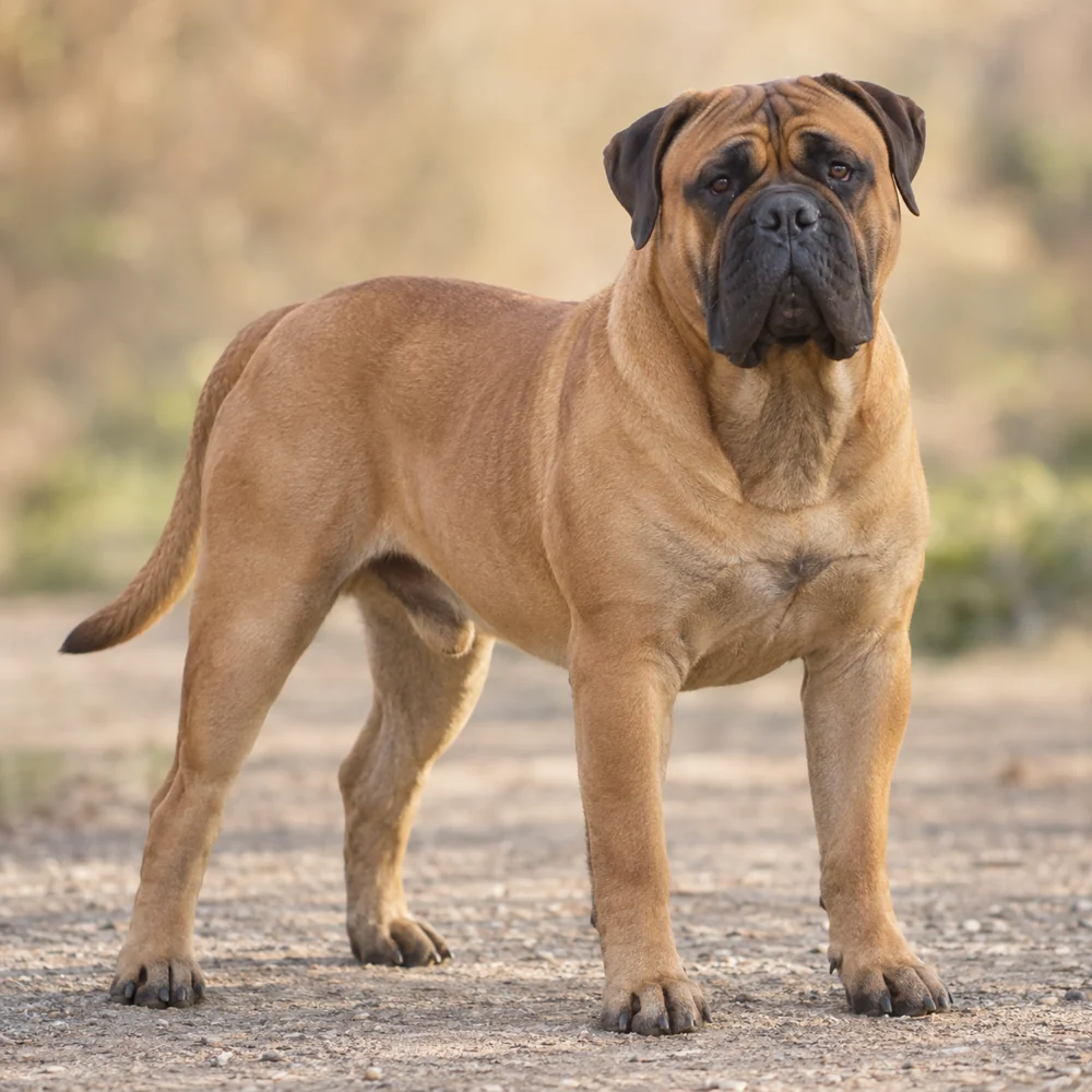 Bullmastiff · 외형 참고용 AI 생성 사실적 견종 이미지입니다.