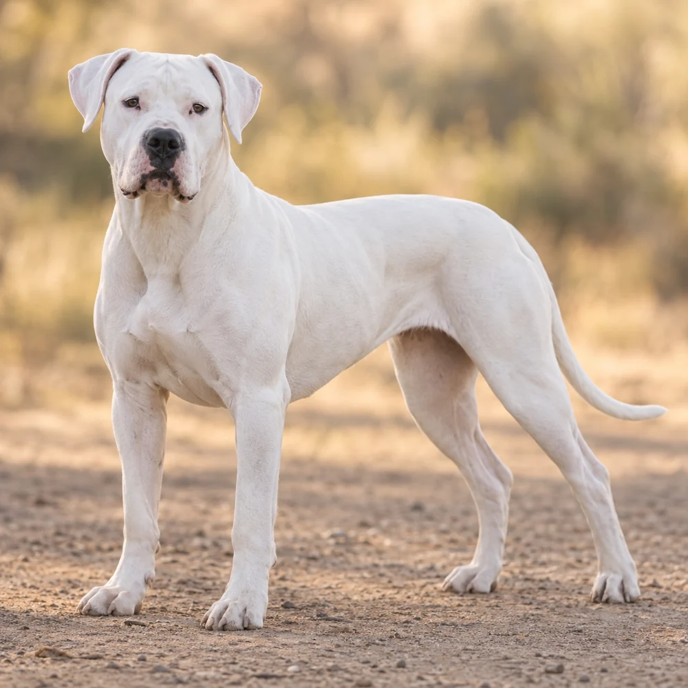 Dogo Argentino · AI 生成的写实犬种图像,供外观参考。