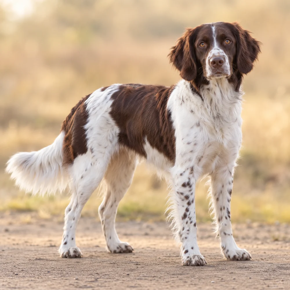 Drentsche Partridge Dog · AI 生成的写实犬种图像,供外观参考。