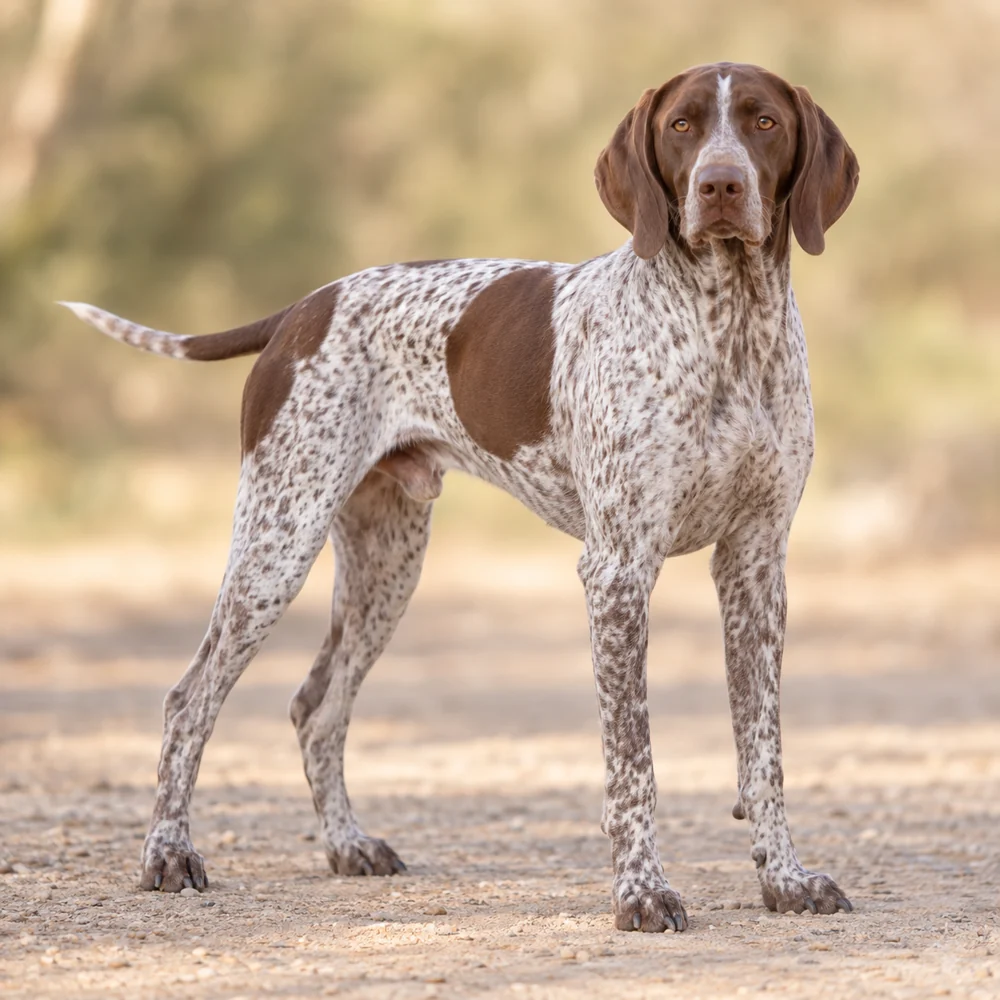 French Pointing Dog - Gascogne Type · AI 生成的写实犬种图像,供外观参考。
