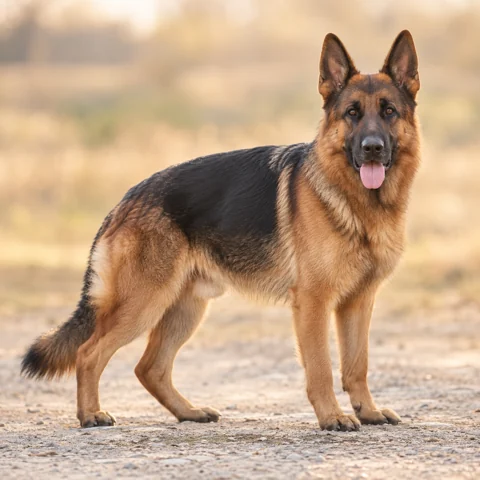 德国牧羊犬 · AI 生成的写实犬种图像，供外观参考。