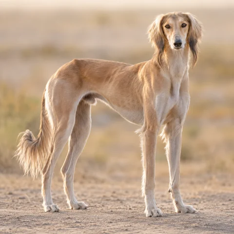 Kazakh Tazy · AI-generated realistic breed image, for visual reference.