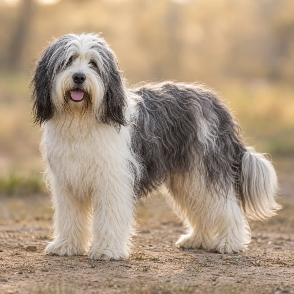 Polish Lowland Sheepdog · AI 生成的写实犬种图像,供外观参考。