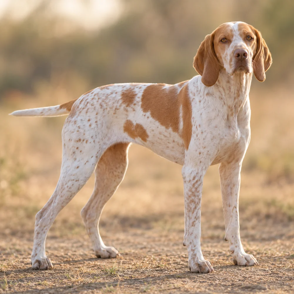 Saint Germain Pointer · AI 生成的写实犬种图像,供外观参考。