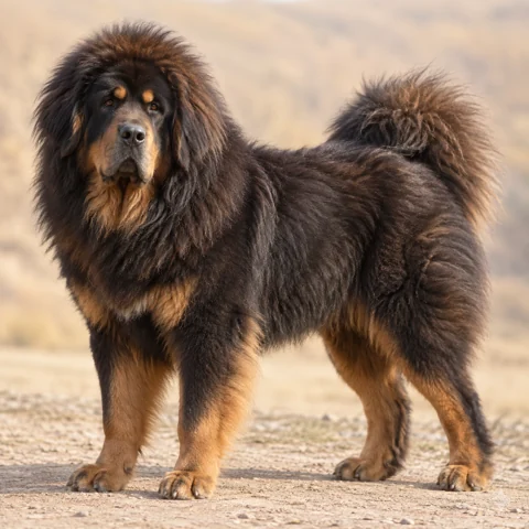 Tibetan Mastiff · AI-generated realistic breed image, for visual reference.