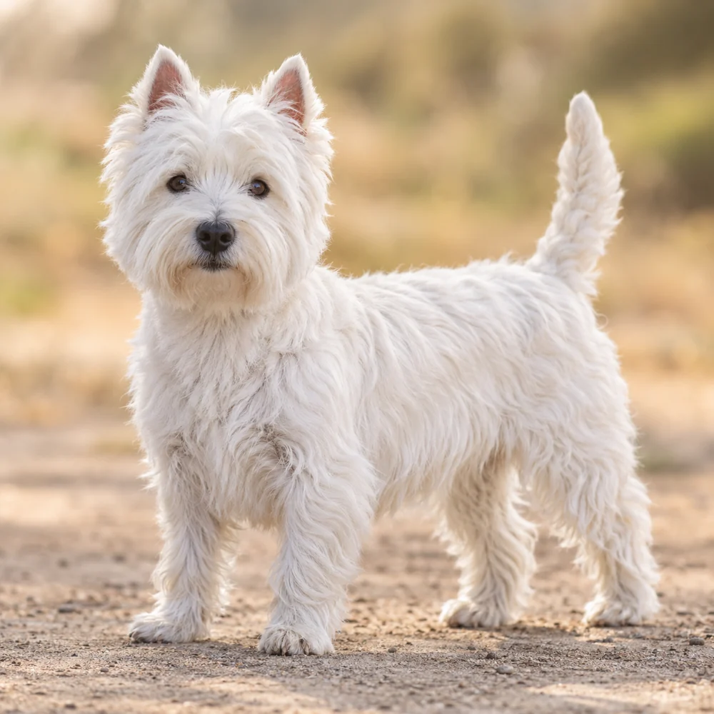 West Highland White Terrier · AI 生成的写实犬种图像,供外观参考。