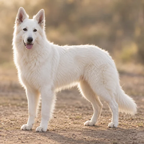 White Swiss Shepherd Dog · AI-generated realistic breed image, for visual reference.