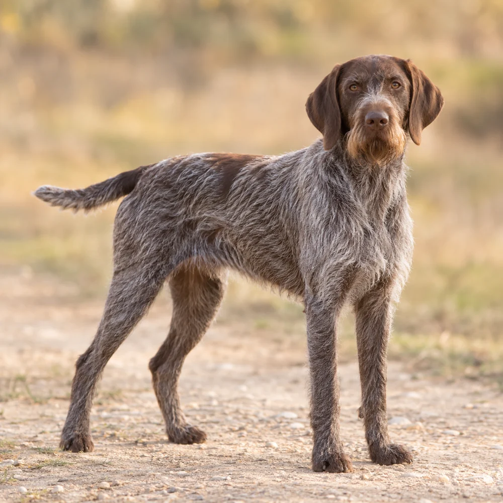 Wirehaired Slovakian Pointer · 외형 참고용 AI 생성 사실적 견종 이미지입니다.