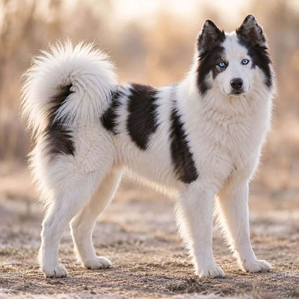 Yakutian Laika · AI 生成的写实犬种图像,供外观参考。