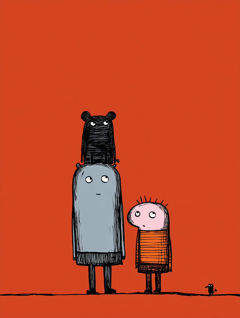 An animation styled after Mo Willems and Roger Hargreaves.
