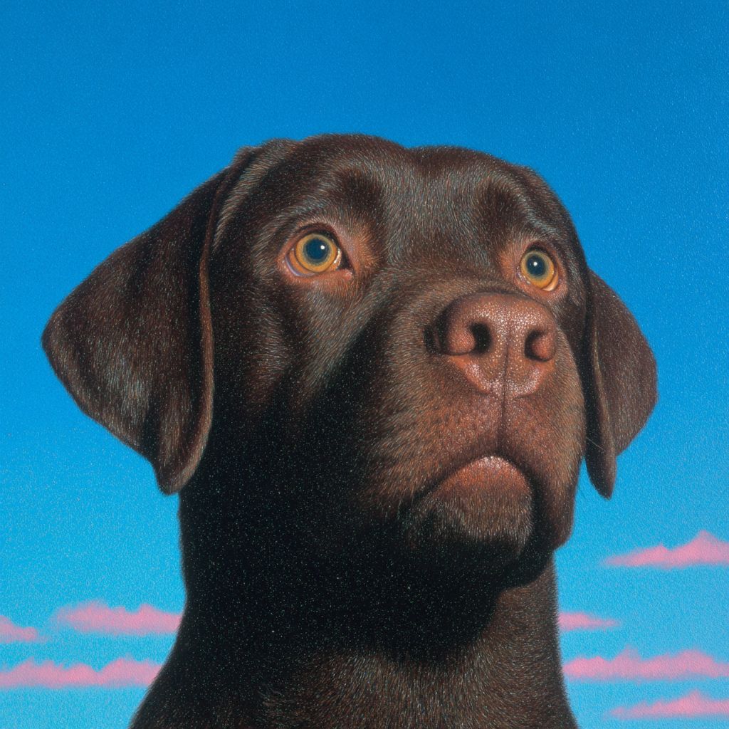 Chocolate Labrador dog