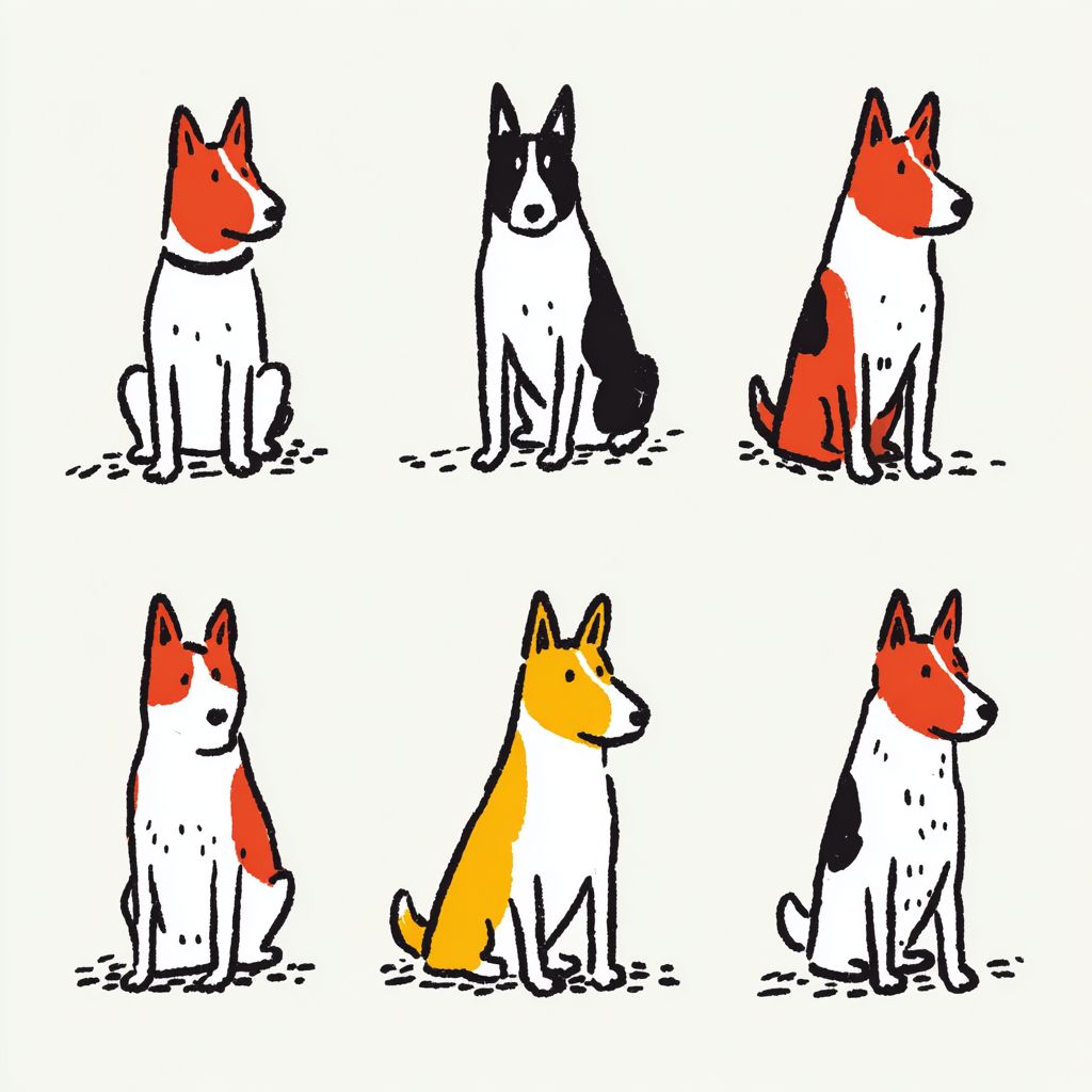 Mysteriöse kleine Basenji-Hunde