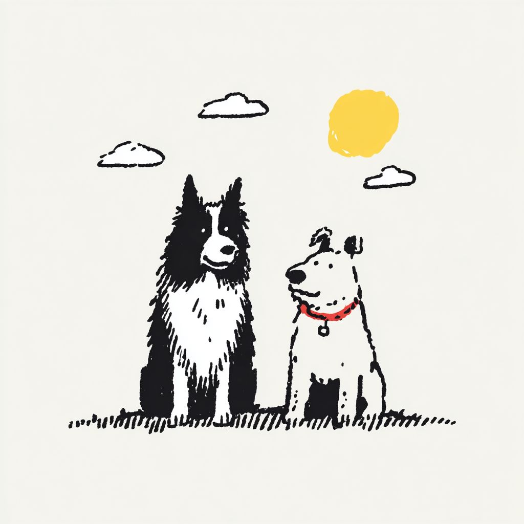Charming chiens Colley avec un pelage bleu-gris