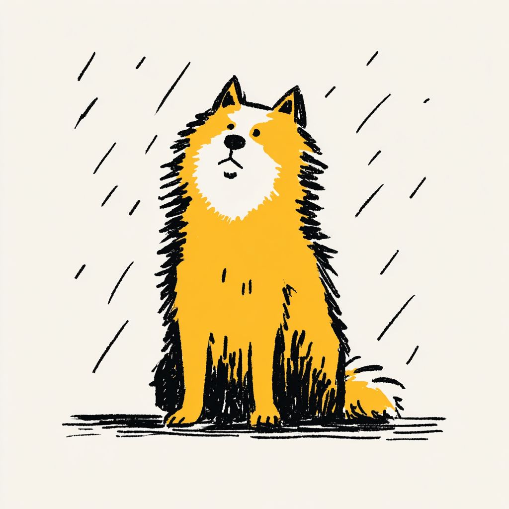 Der abenteuerliche finnische Spitz hat ein fellähnliches wolfsgleiches