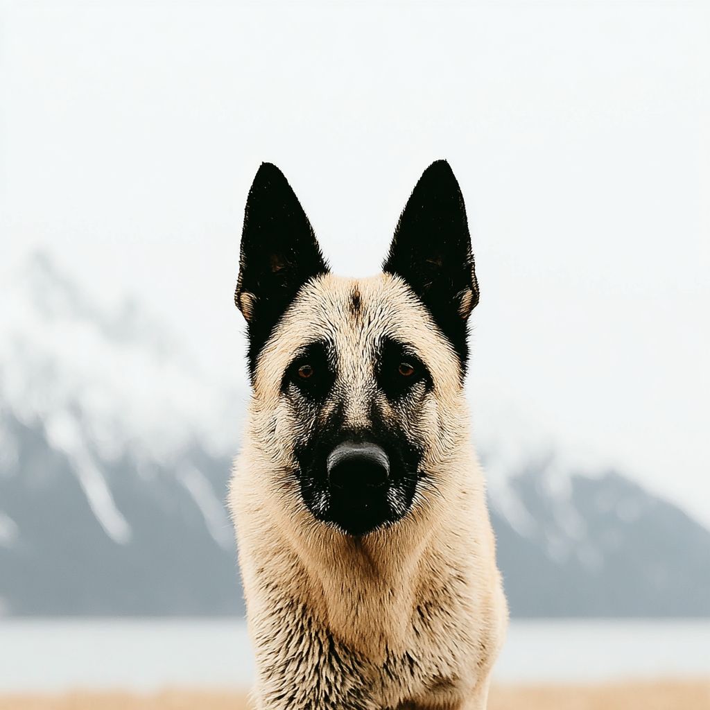Majestuoso Malinois belga en la naturaleza